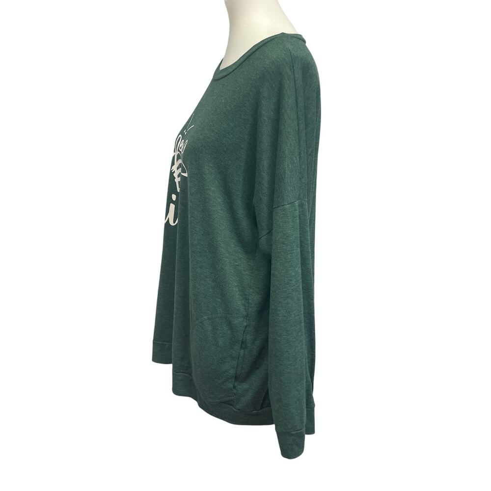 Womens XL Bumble Bee Kind Long Sleeve PolyCotton Long Sleeve Tee w Pockets - Picture 3 of 4